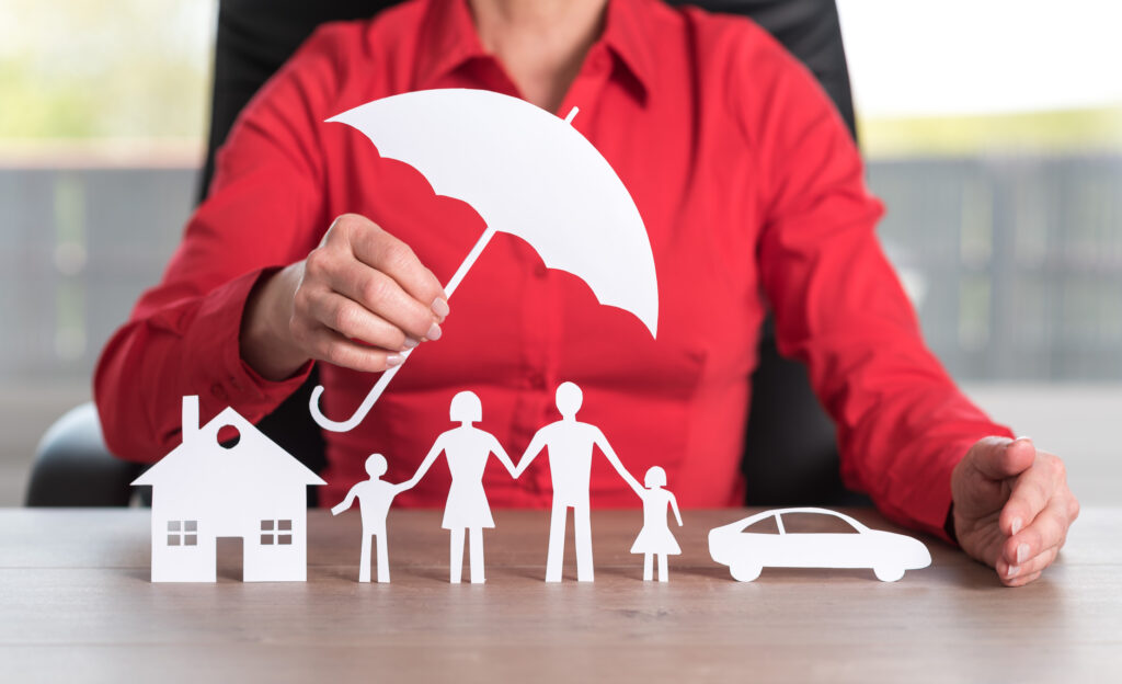 Insure protecting a home, a car and a family